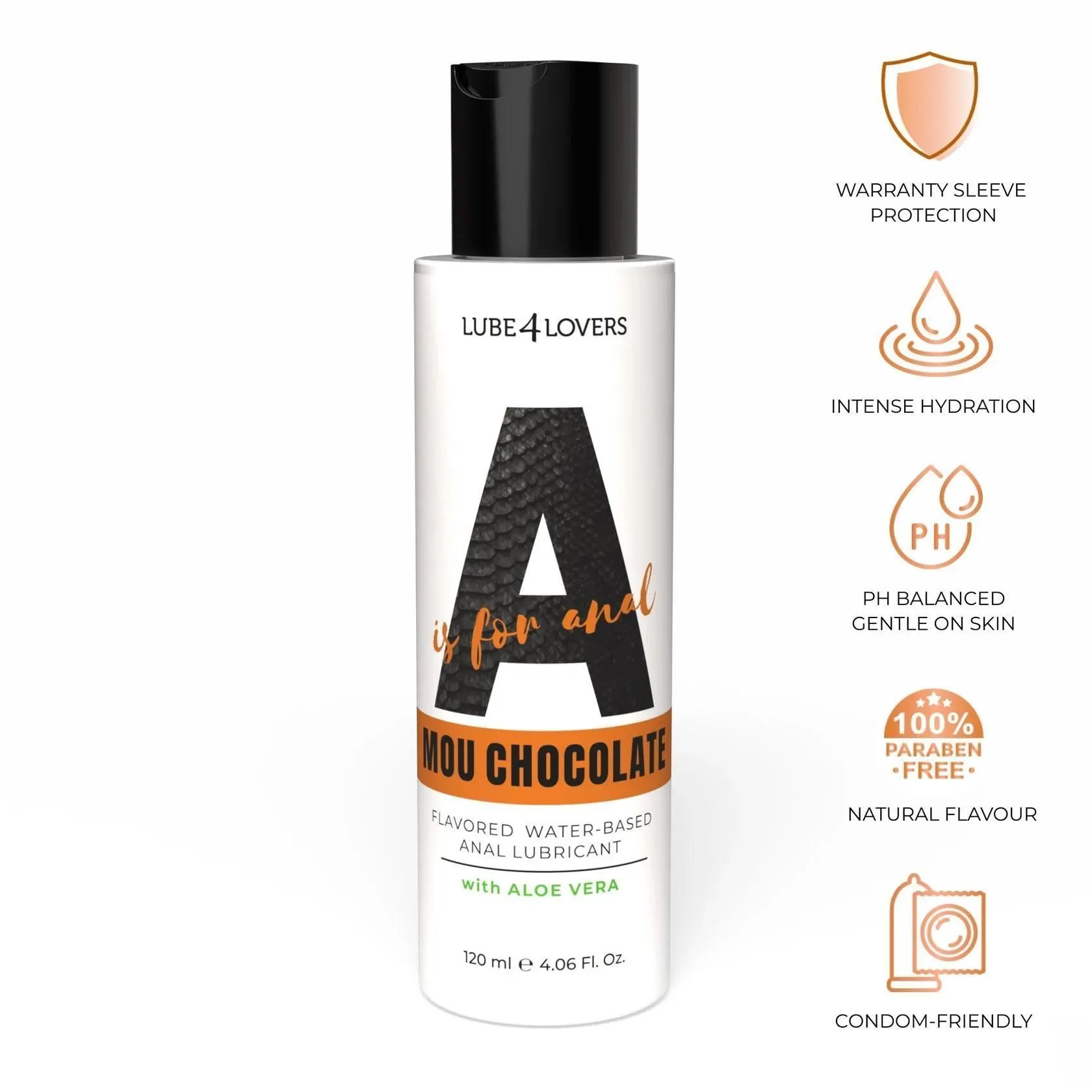 Lube4lovers A is for Anal Chocolate - Lubrykant analny, Czekolada, 120 ml