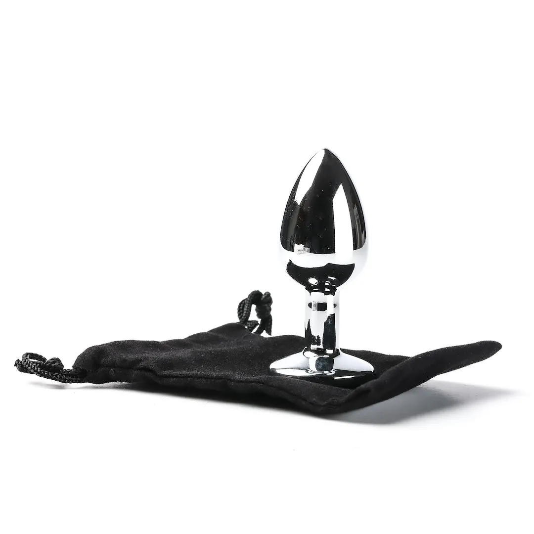 Анальная пробка с кристаллом Simply Pleasure S, 7 см (черный)
