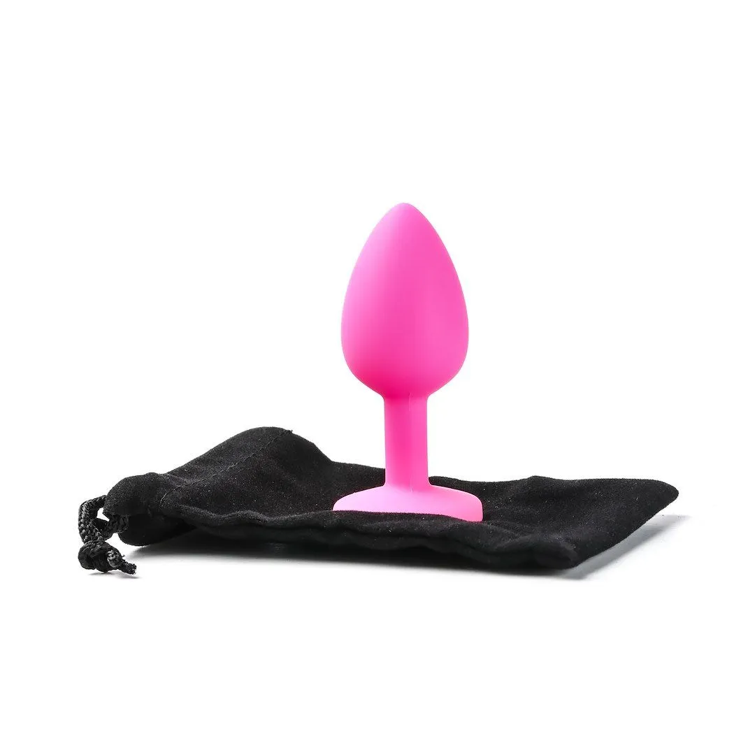 Анальная пробка с кристаллом Simply Pleasure S, 7 см (синий)