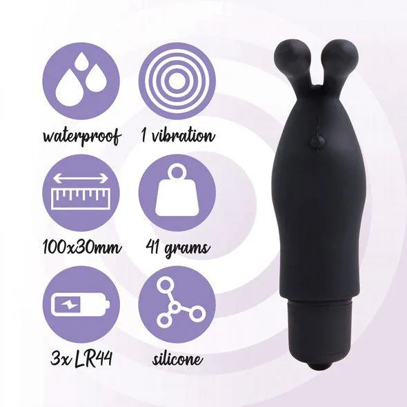 FeelzToys Magic Finger - Wibrator na palec, Czarny, 10 cm