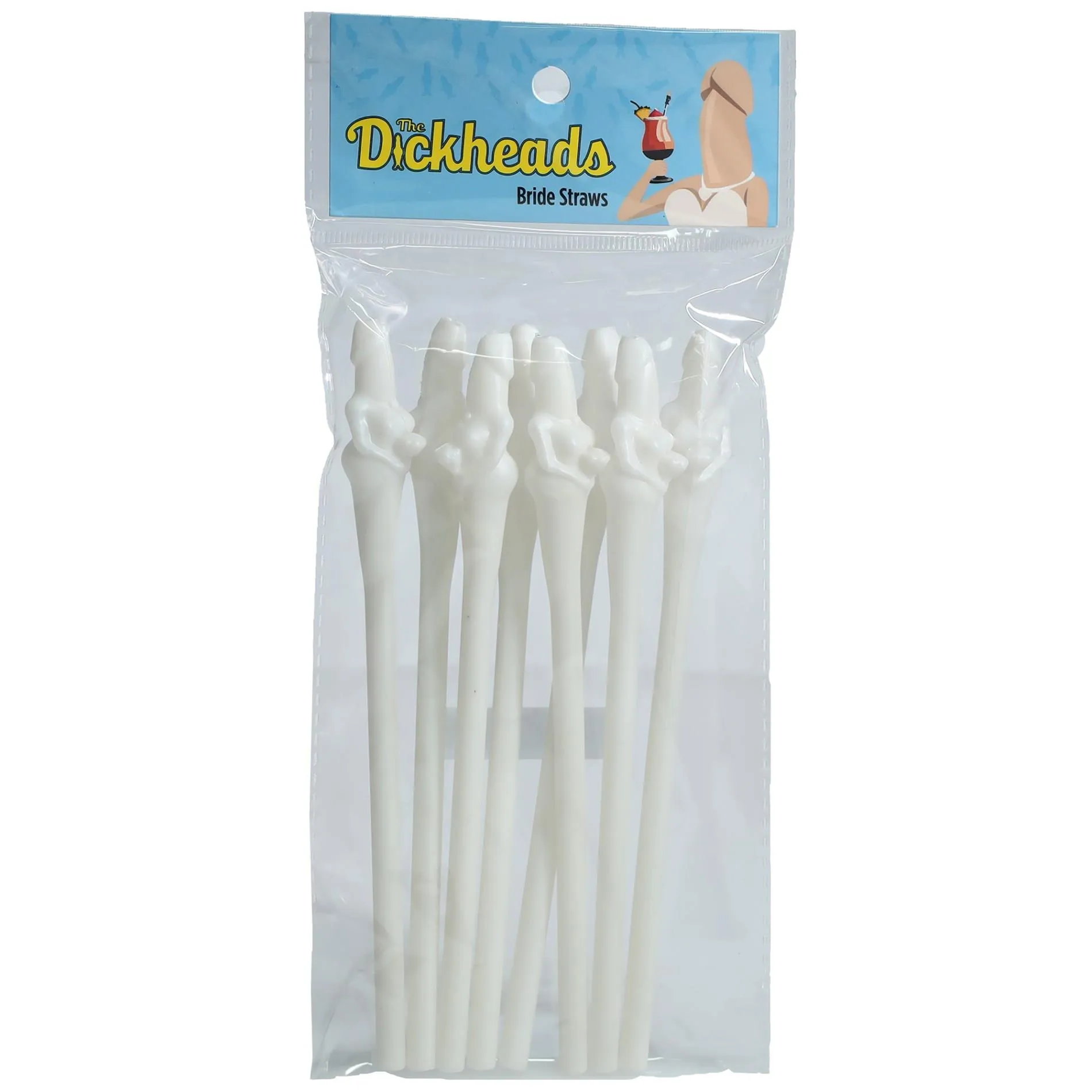 S-Line Bride Straws - Słomki na wieczór panieński, Biały, 18.5 cm