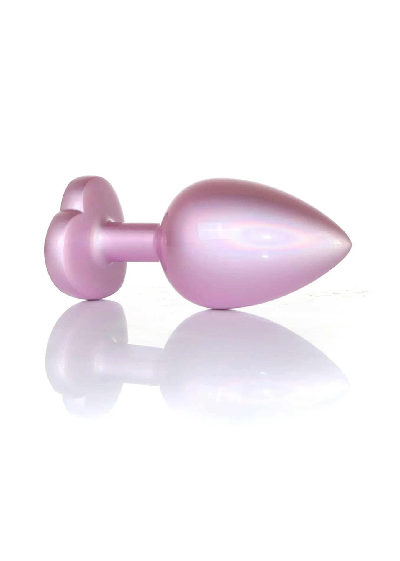 Анальная пробка B - Series HeavyFun Jewellery Pearl Pink Heart Plug L, 9 см (прозрачный)