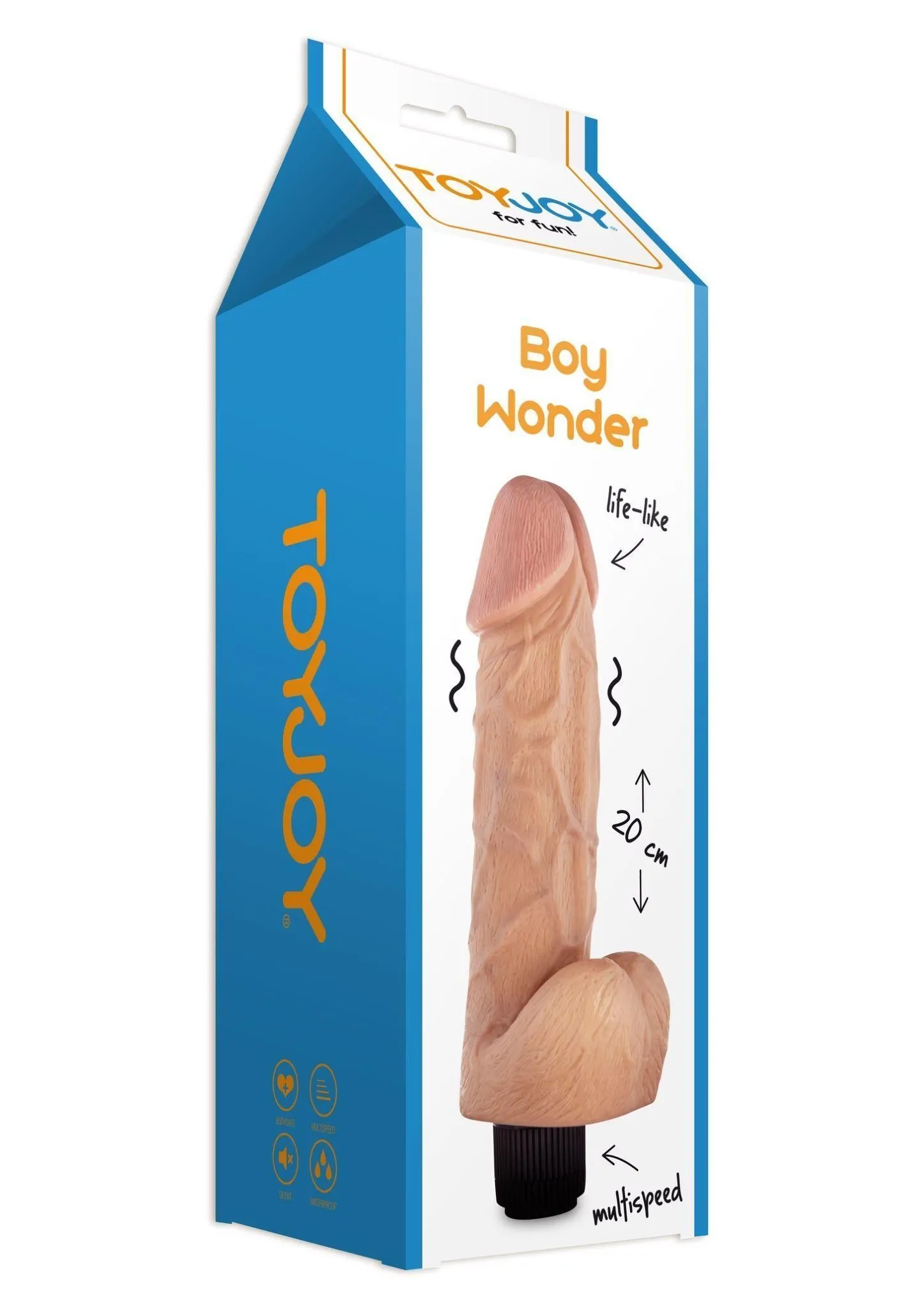 Вибратор ToyJoy Boy Wonder, 20 см (телесный)