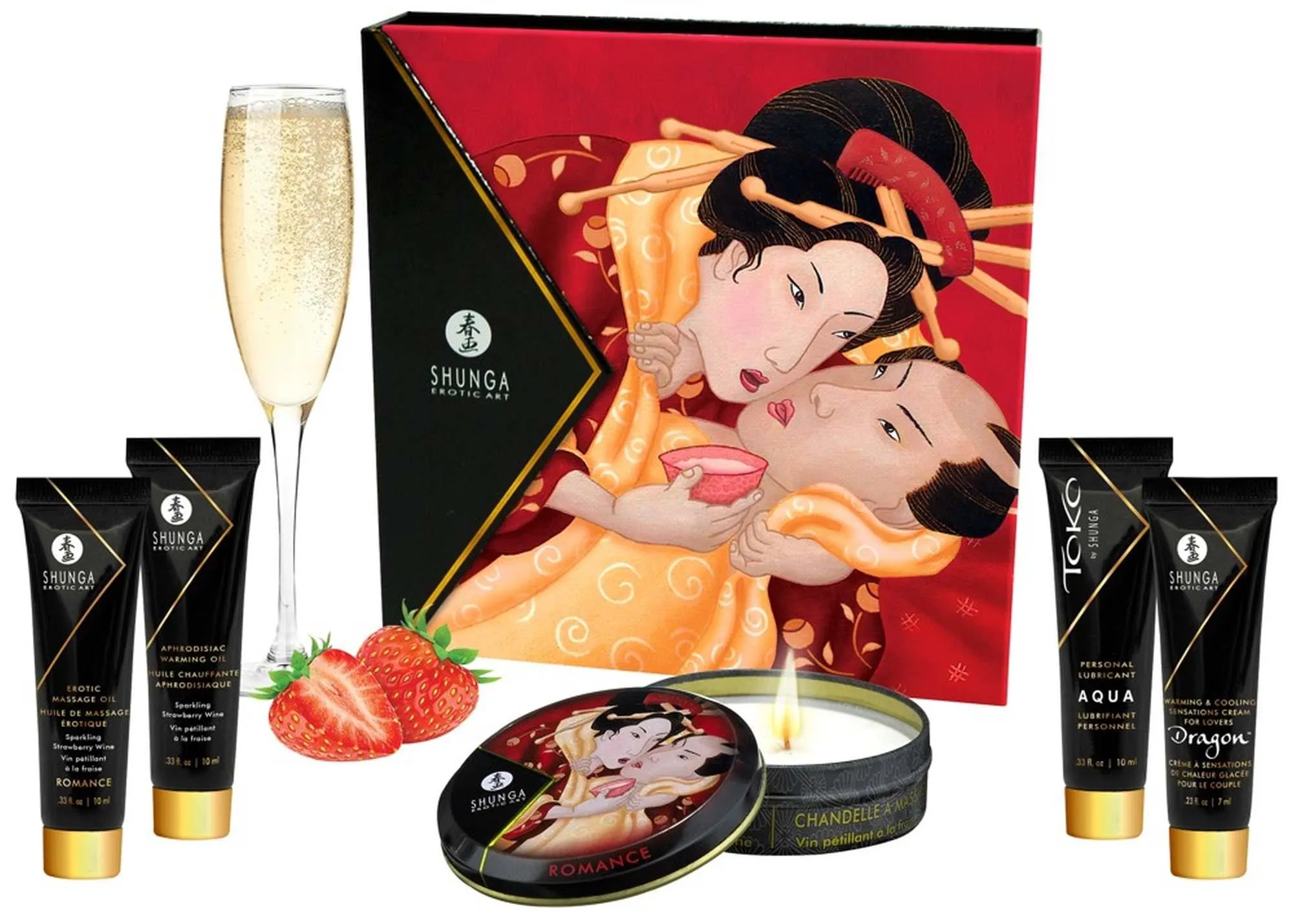 Набор интимной косметики Shunga Geisha Secrets клубника с шампанским