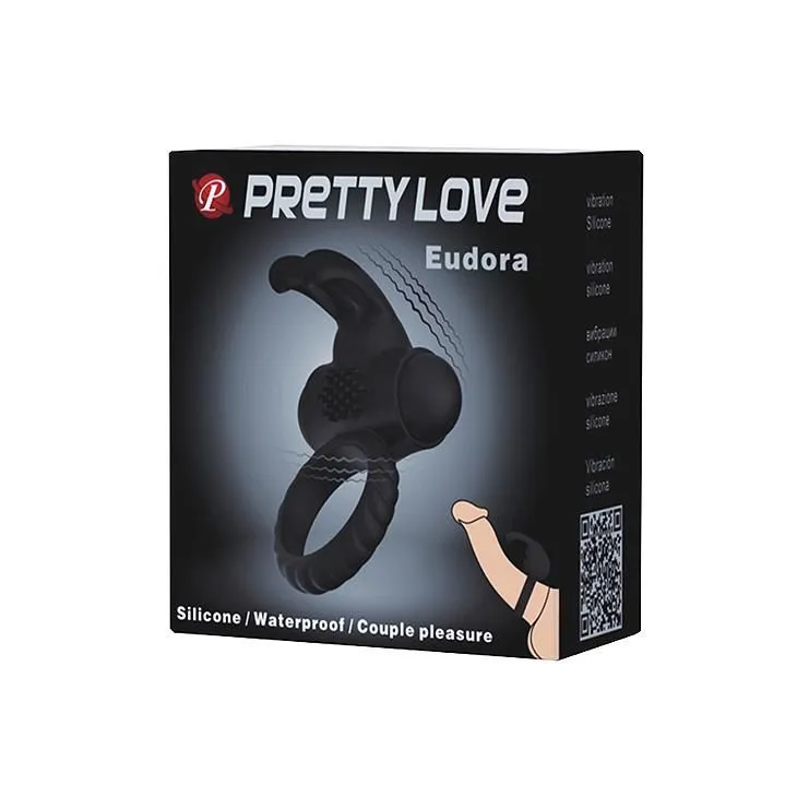 Ерекційне кільце Pretty Love Eudora Penis Ring, 2,4 см (чорний)