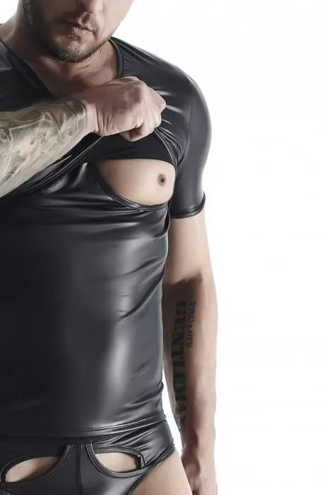 Футболка Regnes Fetish Planet wetlook otwartym, XXL (черный)