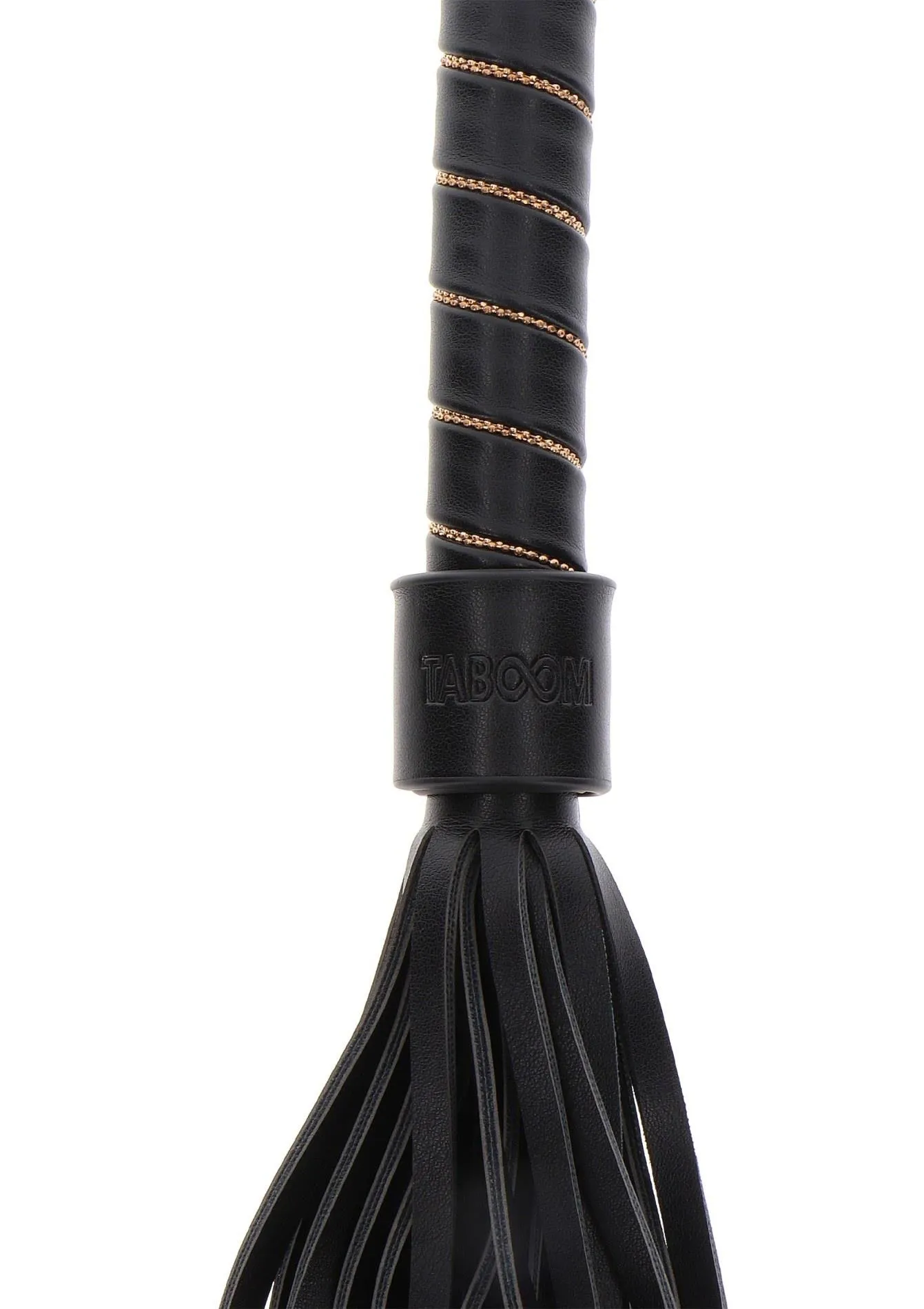 БДСМ флоггер Taboom Vogue Studded Whip, 54 см (черный)