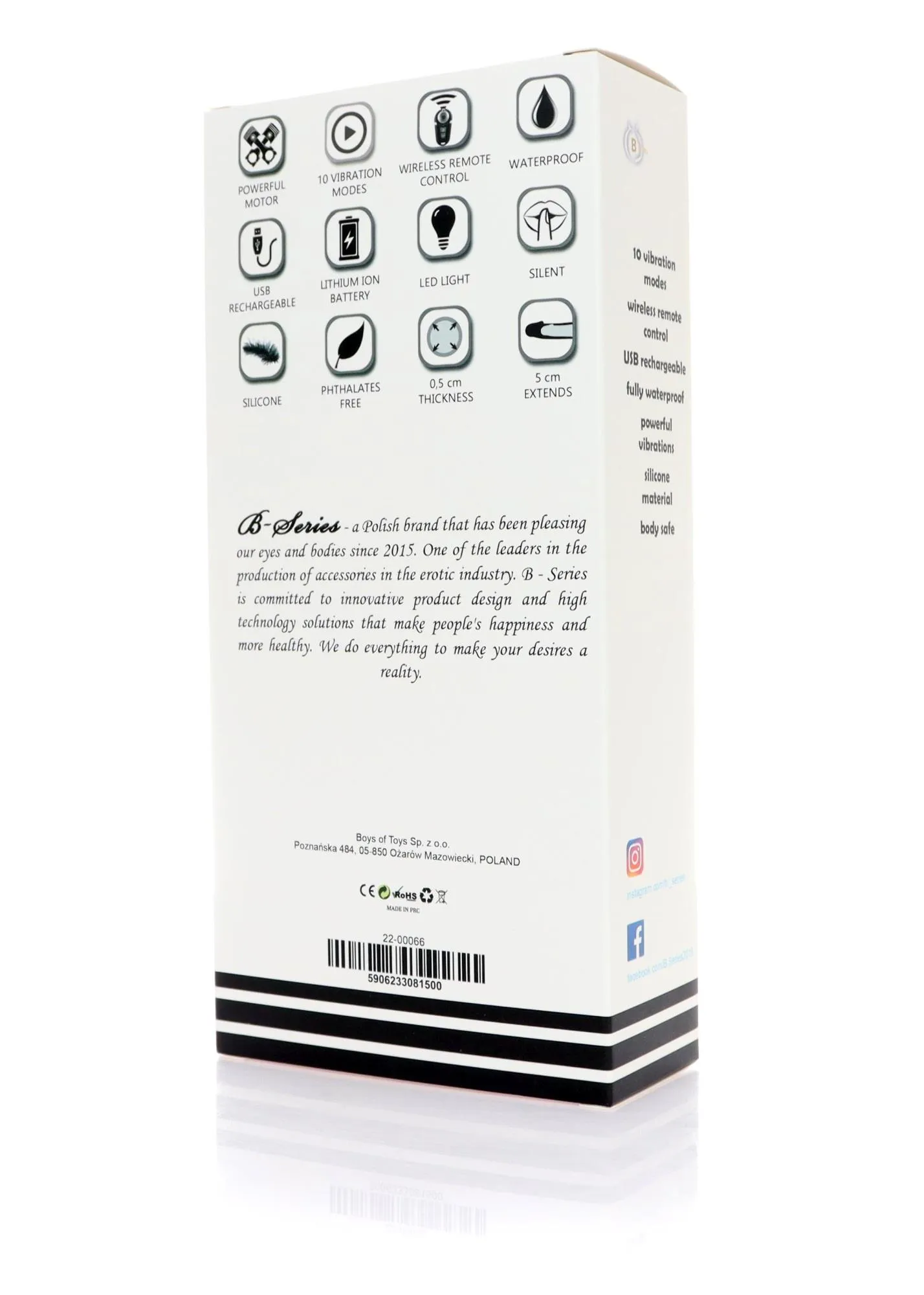 Насадка на пеніс B-Series Magic Stymulator Vibrating Extension, 20 см (тілесний)