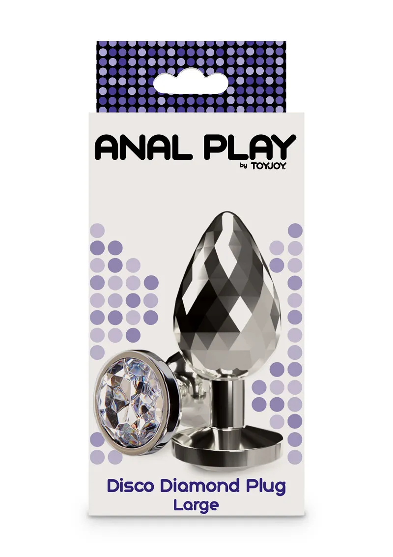 NS Novelties Disco Diamond Plug Large - Korek analny, Srebro, 9, 7 cm