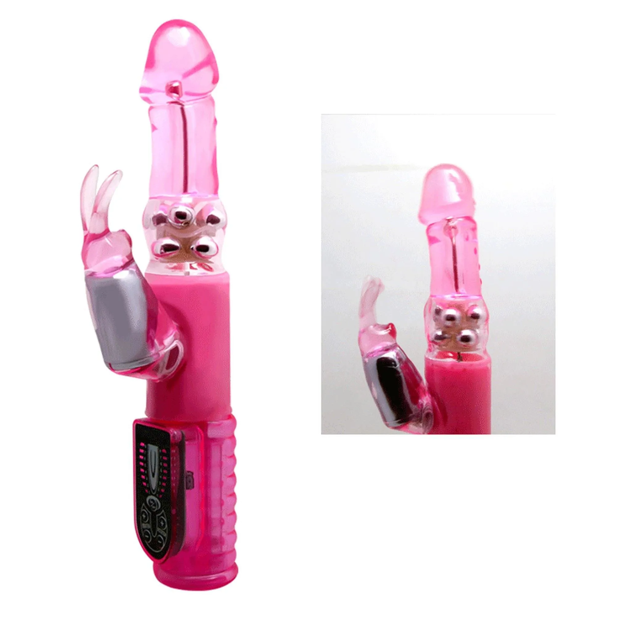 Вибратор-кролик Baile Pleasurizer Legend, 25.5 см (розовый)