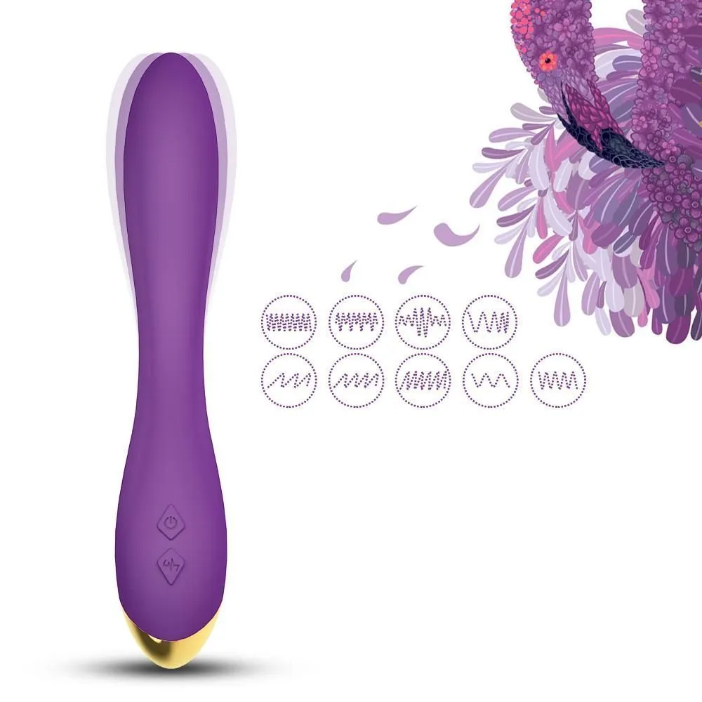 B - Series Joy Flamingo - Wibrator, Fioletowy, 22.2 cm