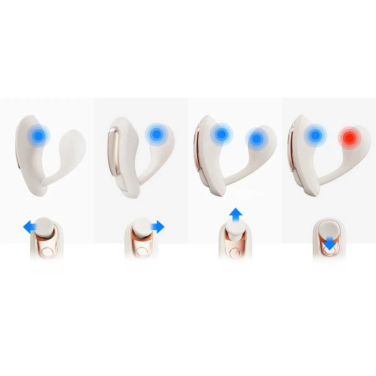 Qingnan No.6 Wireless Control Wearable Vibrator - Wibrator, Biały, 8 cm