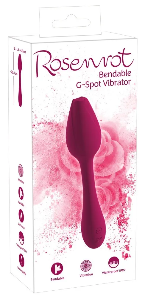 Вибратор Rosenrot Bendable G-Spot, 20 см (красный)
