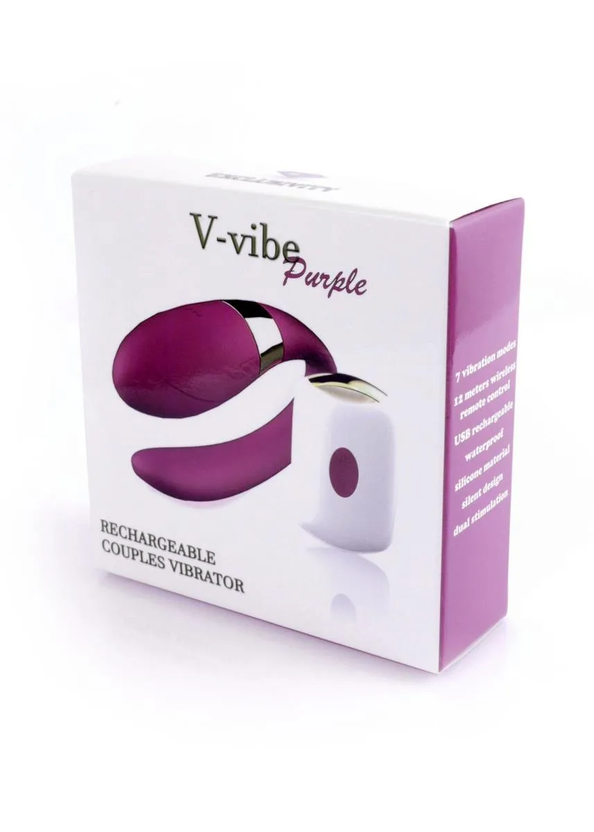 Boss Series V-Vibe - Wibrator, Fioletowy, 9 cm