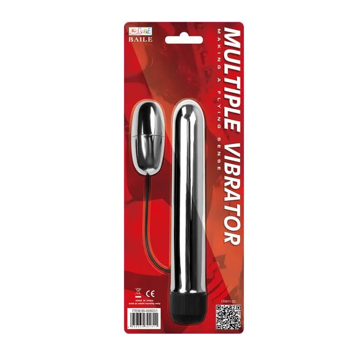 Вибратор Multiple Vibrator, 17 см (серебристый)
