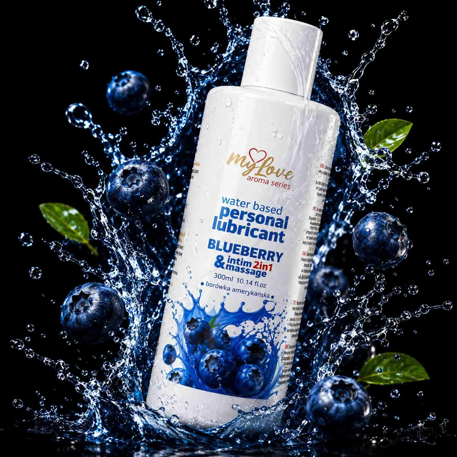 MyLove Aroma Series Intim&Massage 2in1 Blueberry - Lubrykant, Borówka, 300 ml
