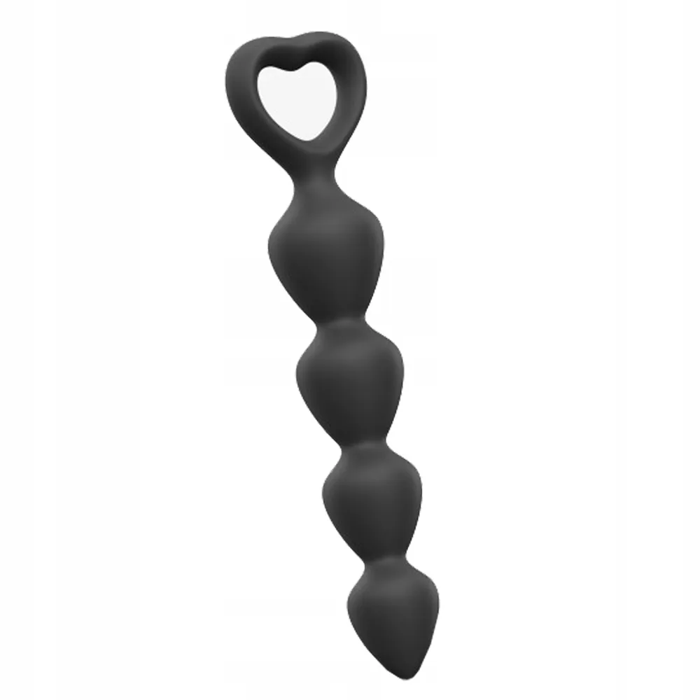 Love to Love Bing Bang L - Koraliki analne, Czarny, 18 cm