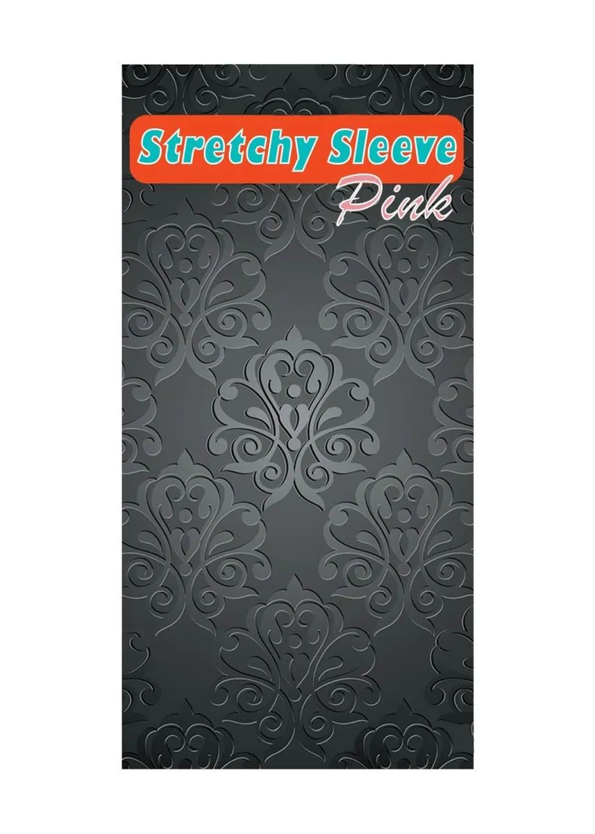 B - Series EasyLove Stretchy Sleeve - Nasadka na penisa, Różowy, 7 cm
