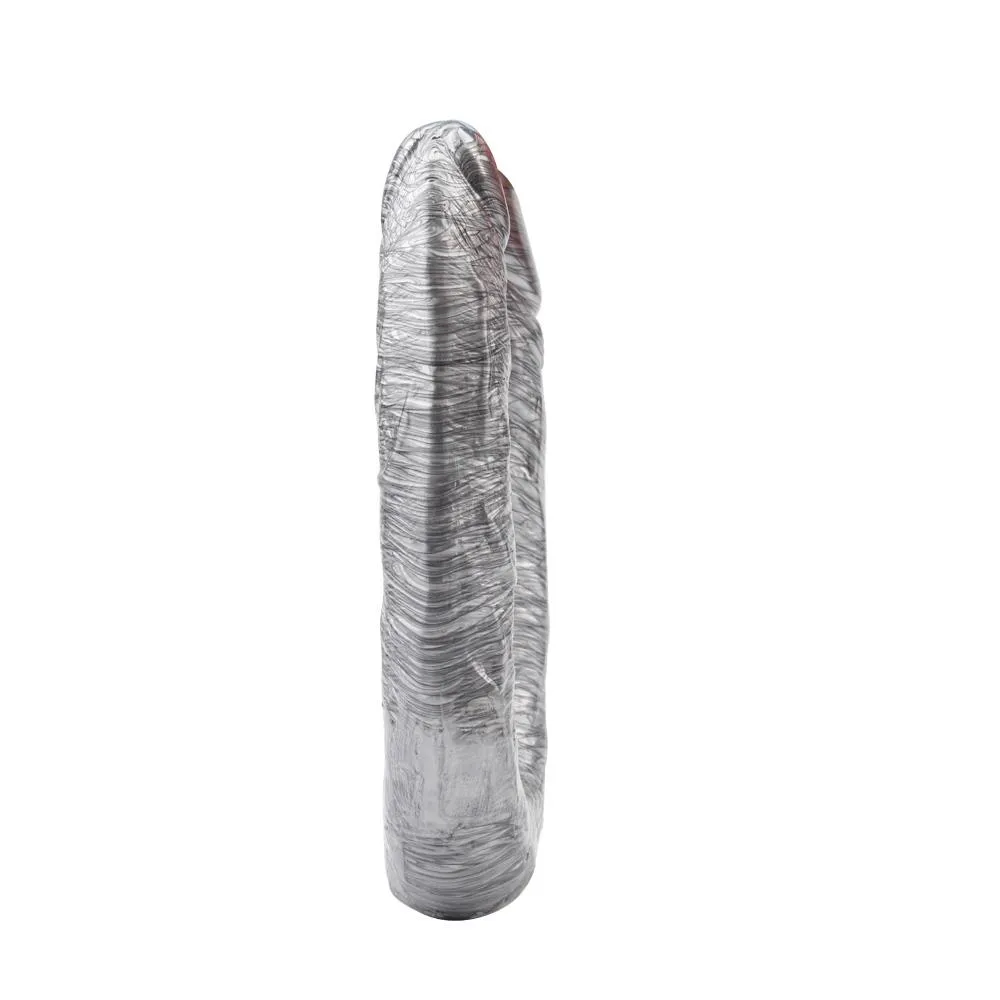 Фаллоимитатор DarkMuscle Dixie Normous-Silver, 34 см (серебристый)
