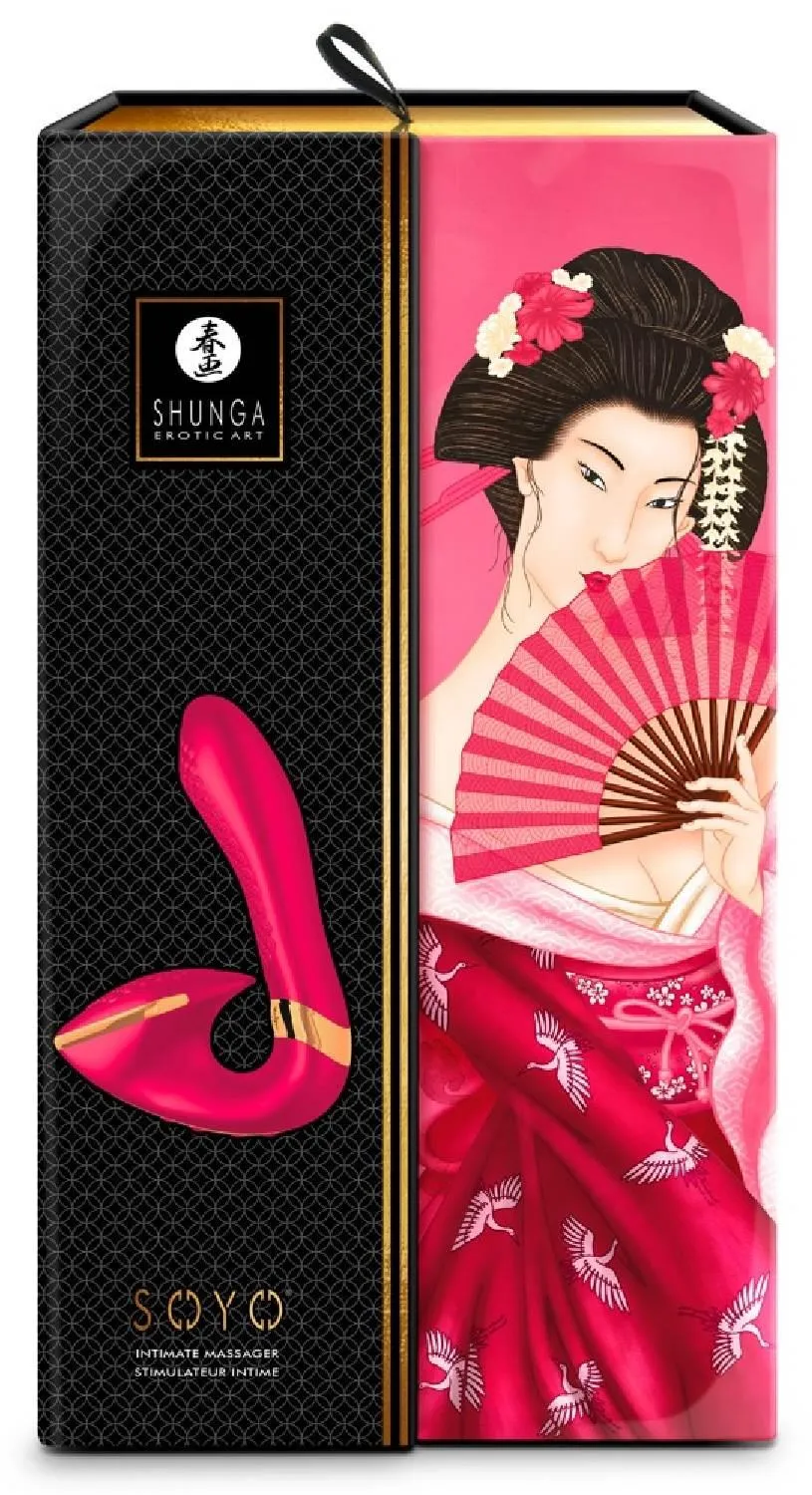 Shunga Soyo - Wibrator, Crimson, 17 cm