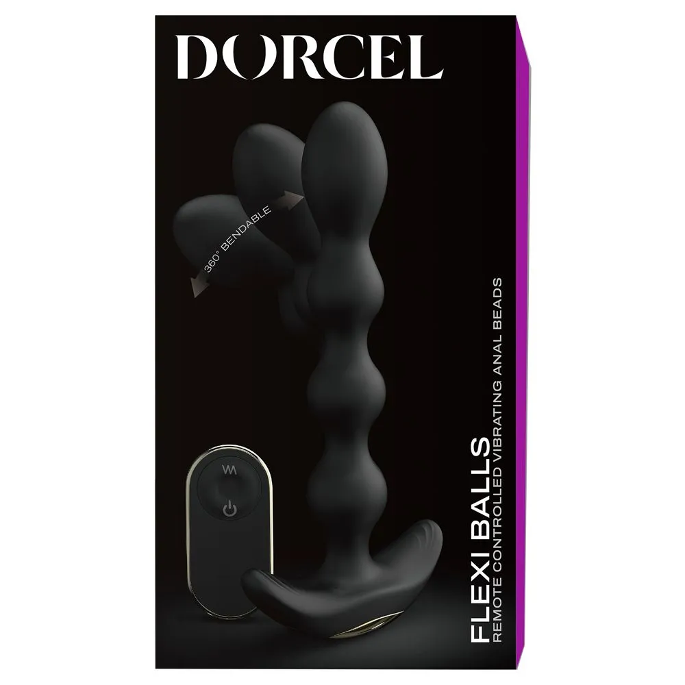 Анальна пробка Dorcel Flexi Balls, 18,2 см (чорний)