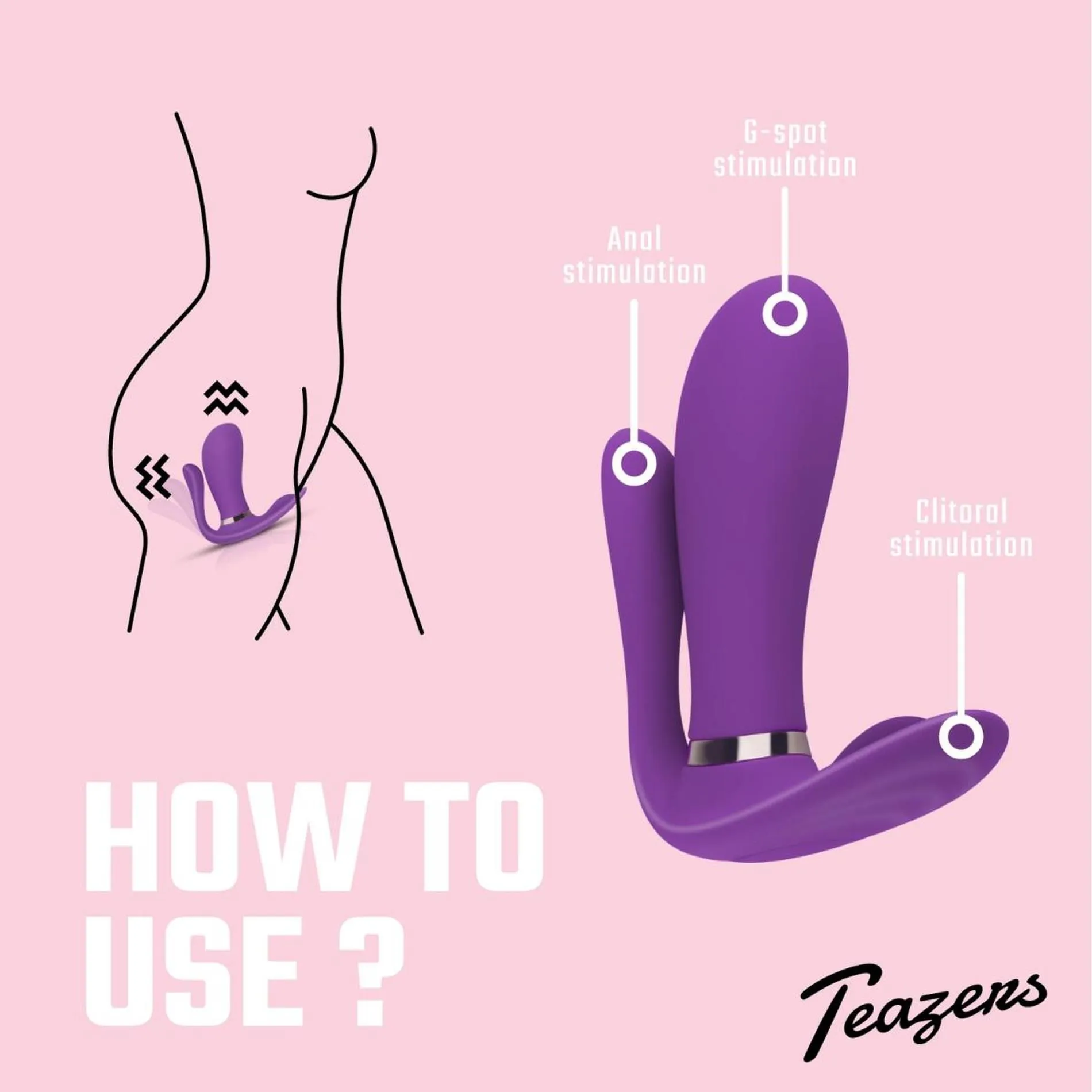 Вібратор Teazers Purple Pleaser, 11 см (фіолетовий)