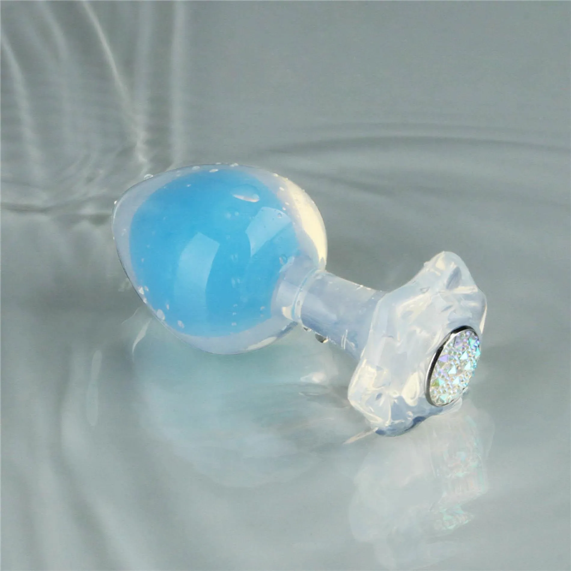 Lovetoy Gemoria - Korek analny, Niebieski, 11.3 cm