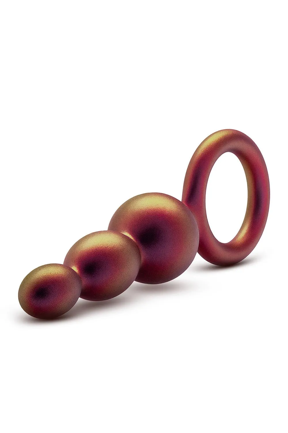Анальна пробка Anal Adventures Matrix Beaded Loop Plug, 14 см (жовтогарячий)