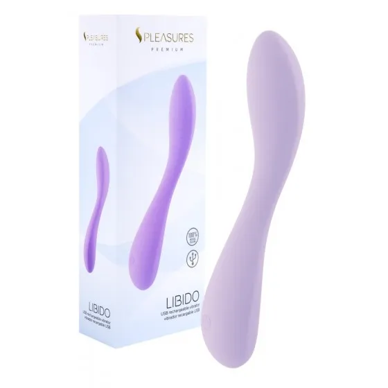 Вибратор Pleasures Premium Libido, 19,5 см (сиреневый)