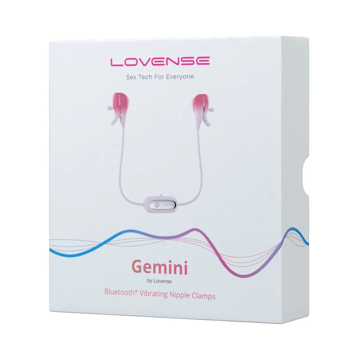 Lovense Gemini - Zaciski na sutki, Różowy, 23, 3 cm