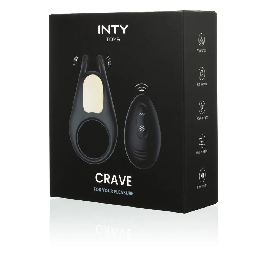 INTY Toys Crave - Pierścień wibracyjny, Czarny, 9.5 cm