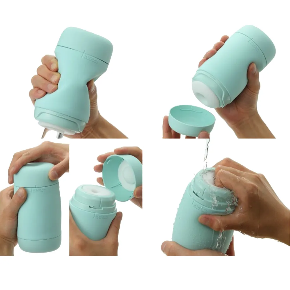 Tenga Puffy Mint Green - Masturbator, Mięta, 16.5 cm