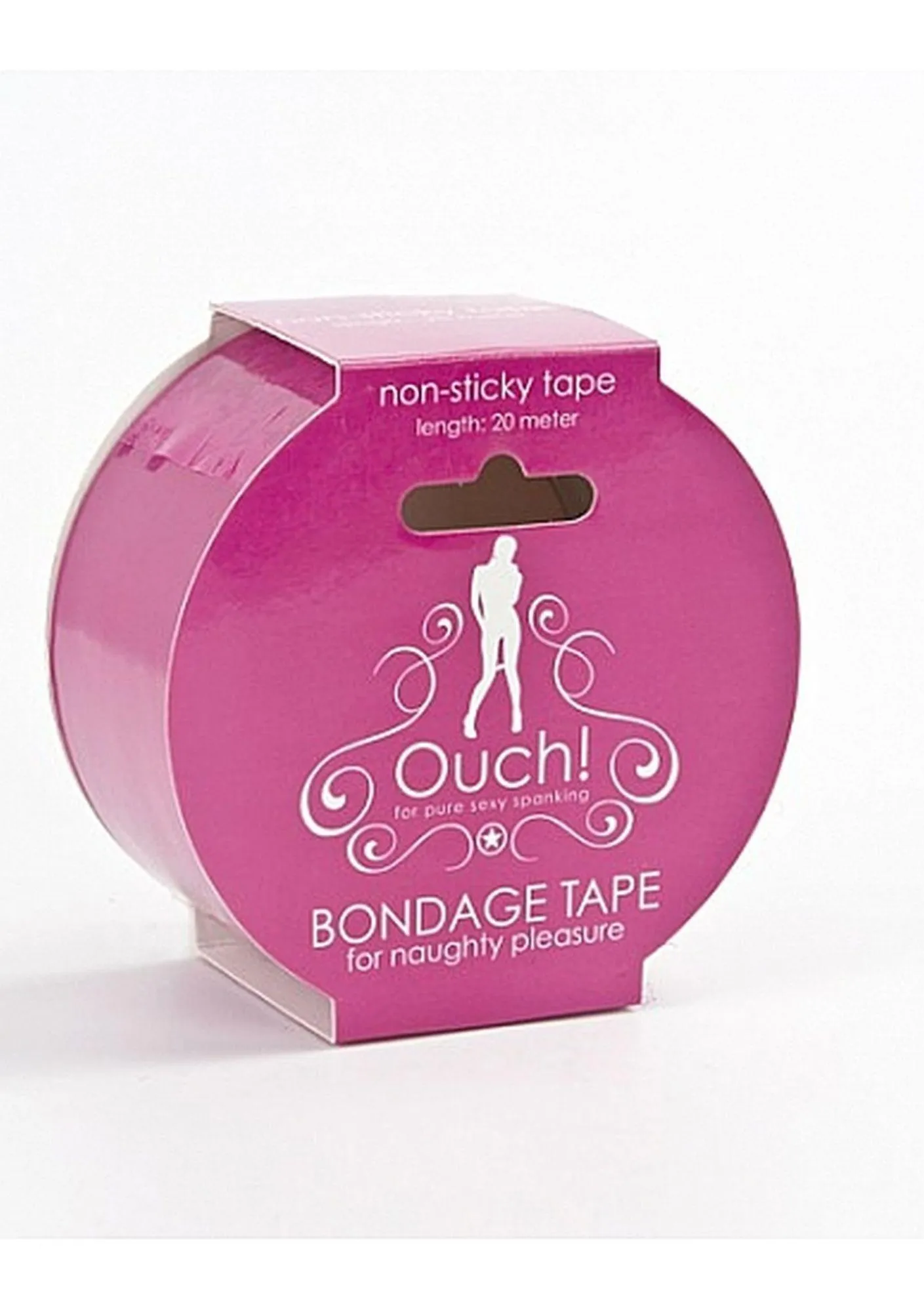 Ouch Non-Stick - Taśma do bondage, Różowy, 2000 cm