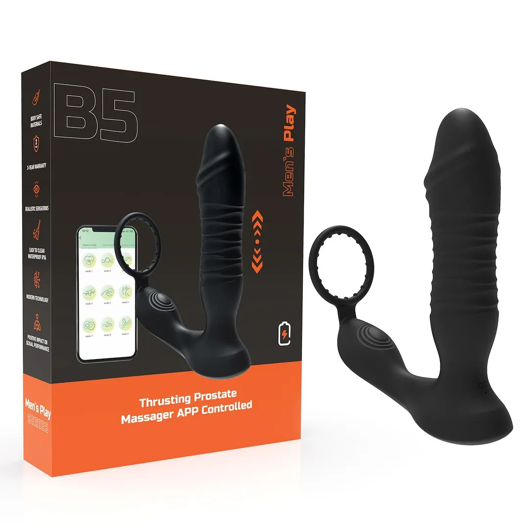 Стимулятор простаты Erospace Men’s Play B5, 17,3 см (черный)