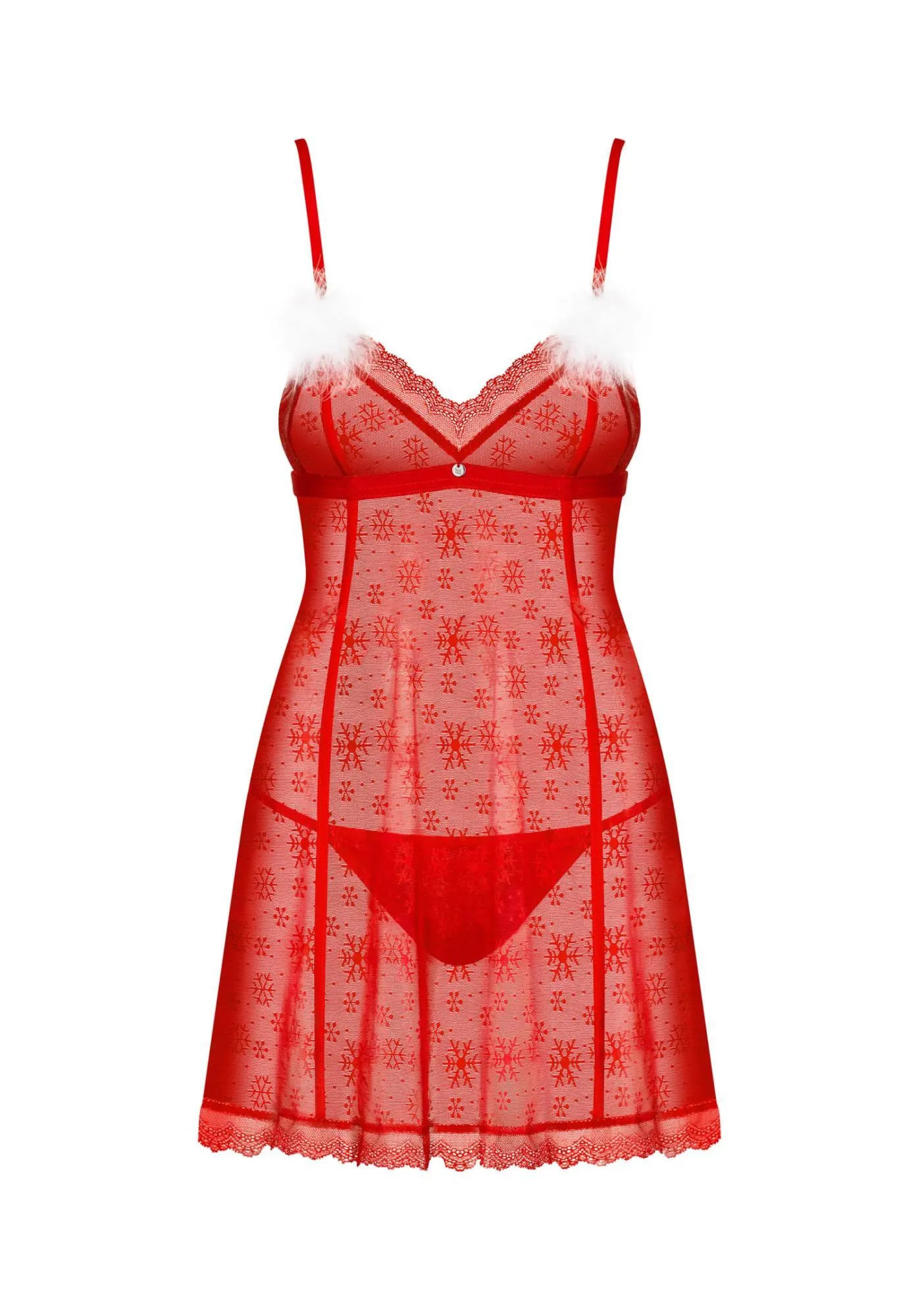 Комплект белья Obsessive Claussica, XL/2XL (красный)