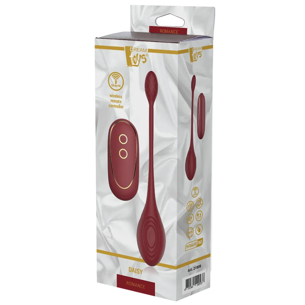 Виброяйцо Dream Toys Romance Daisy, 23 см (бордовый)