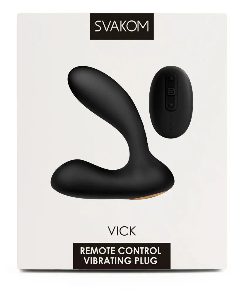Svakom Vicky - Stymulator prostaty, Czarny, 10 cm