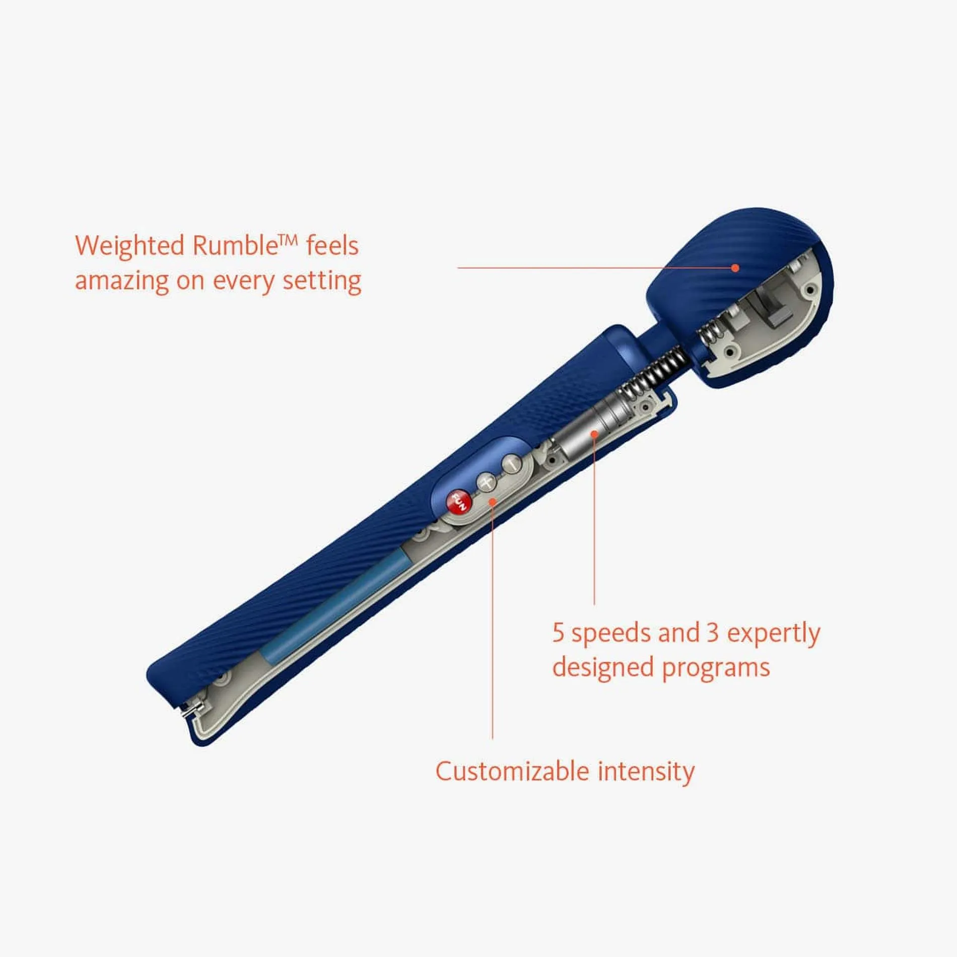 Fun Factory Vim - Wibrator, Niebieski, 31.3 cm