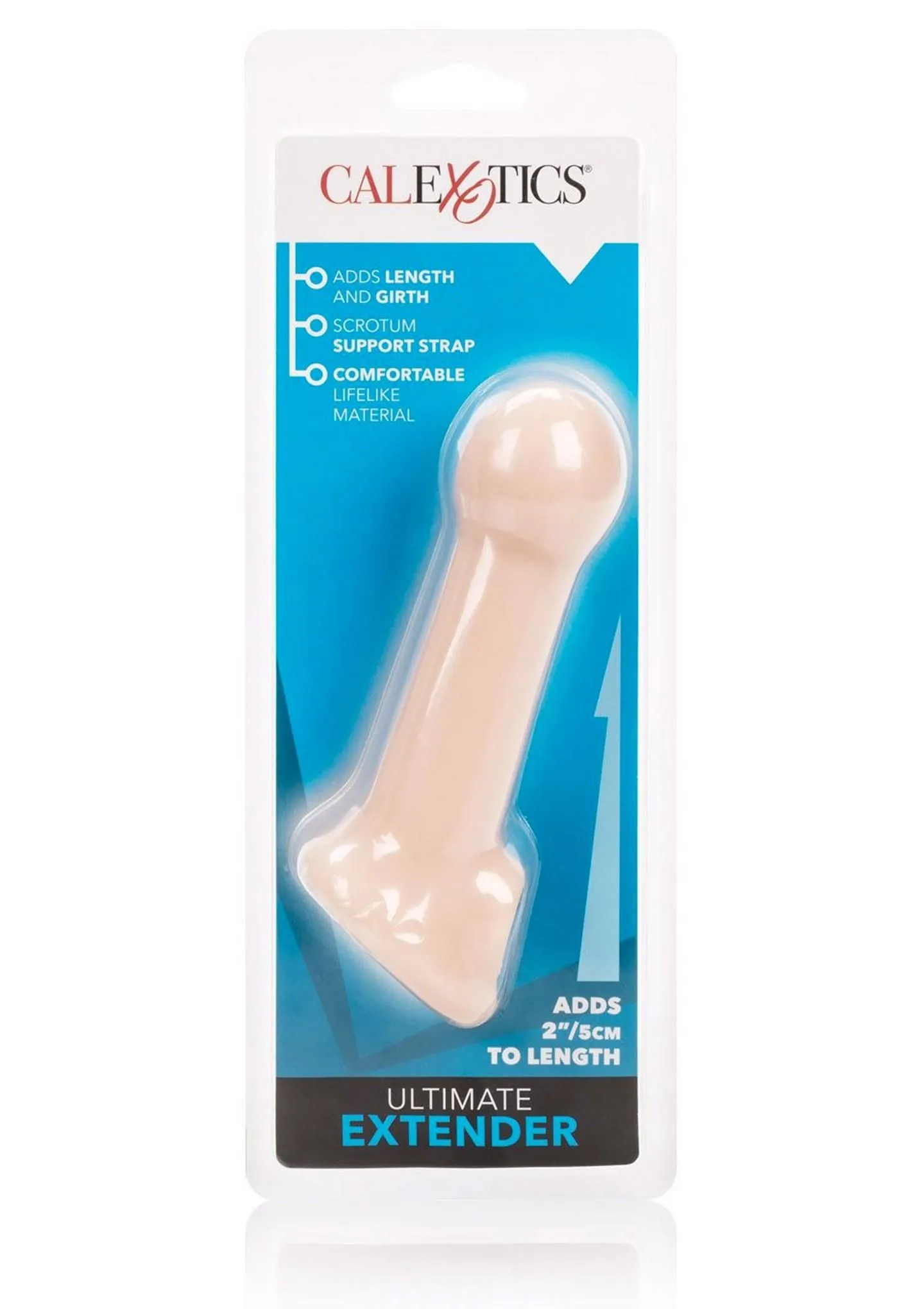 CalExotics Ultimate Extender - Nakładka na penisa, W kolorze cielistym, 16 cm