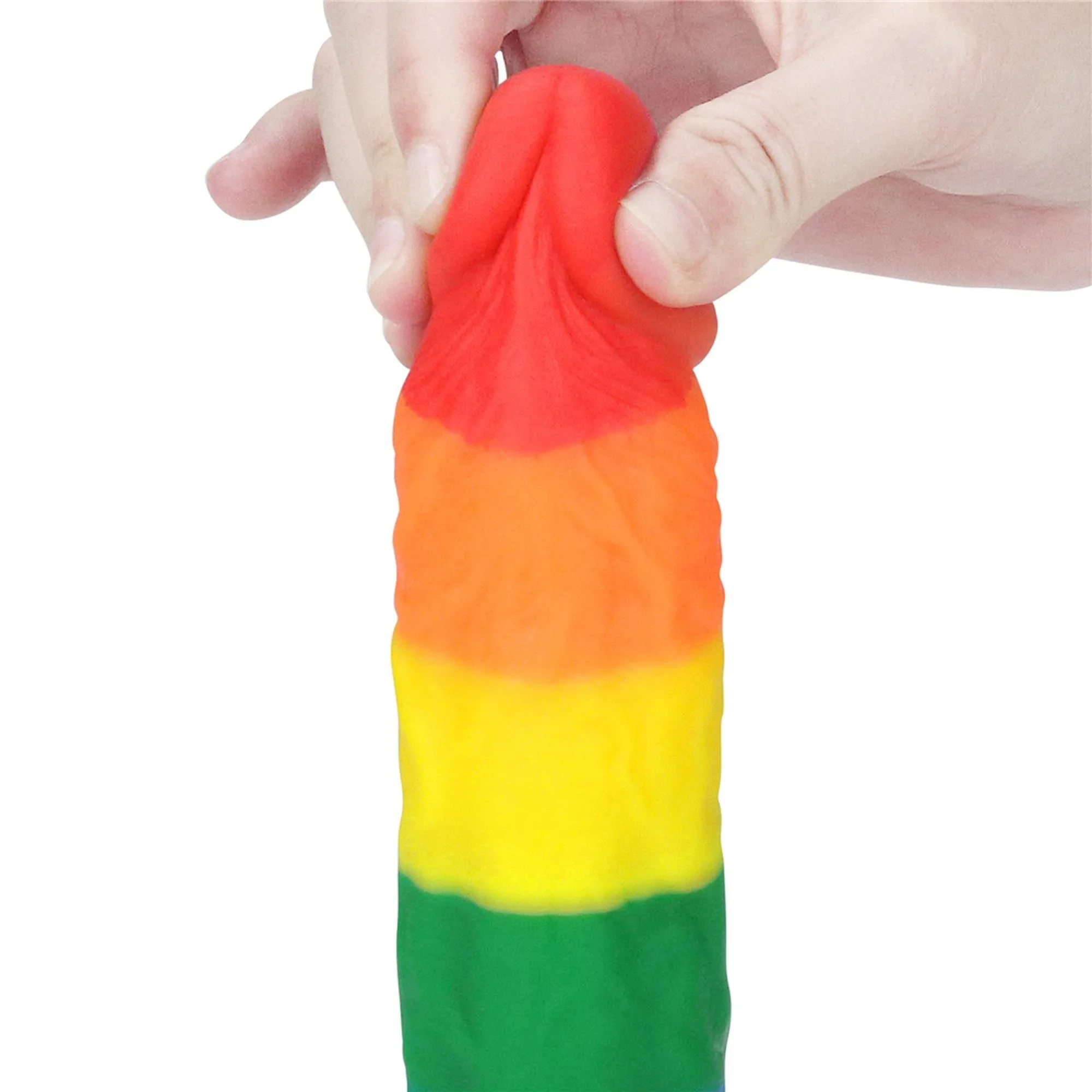 Фалоімітатор LoveToy Prider Dildo 8", 20.5 см (райдужний)