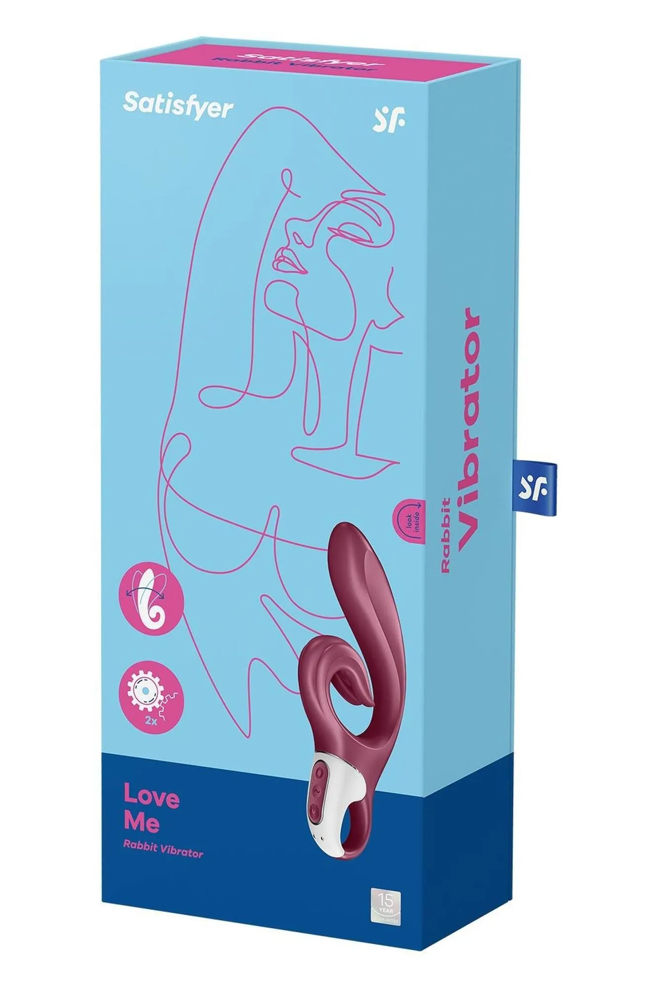 Вібратор-кролик Satisfyer Love Me, 22 см (бордовий)