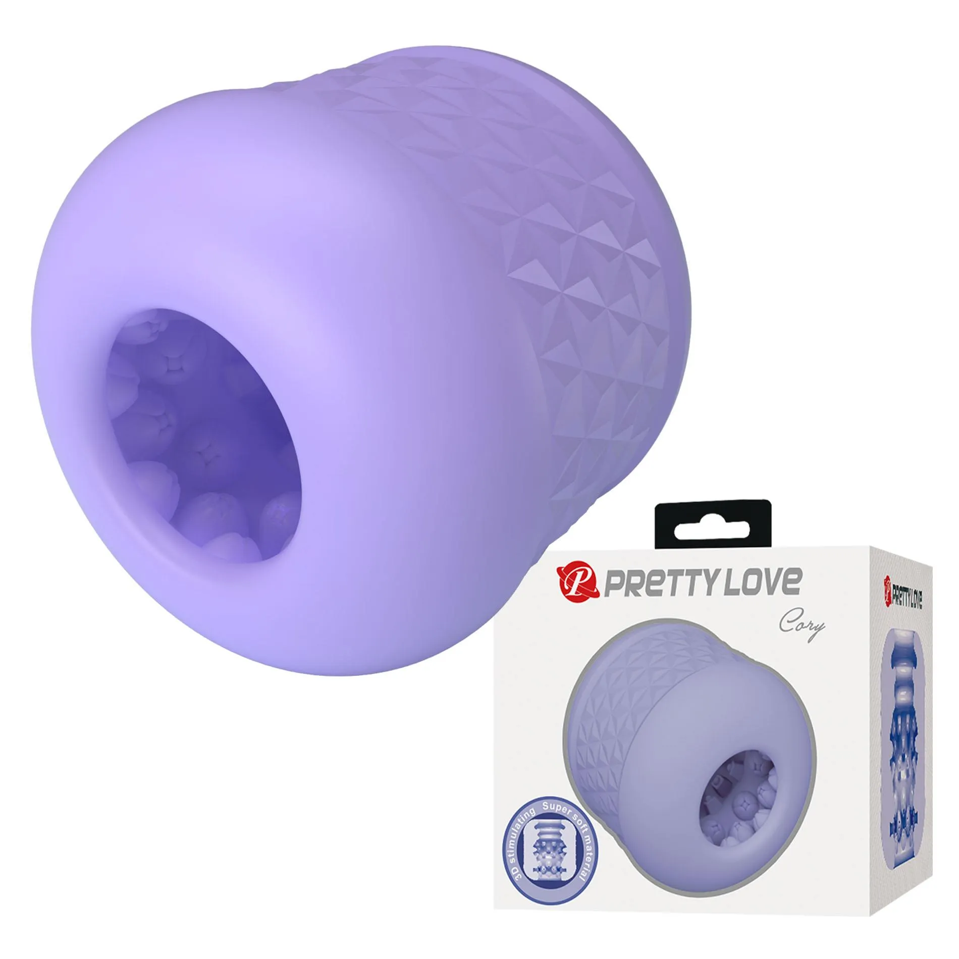Pretty Love Cary - Masturbator, Fioletowy, 6 cm