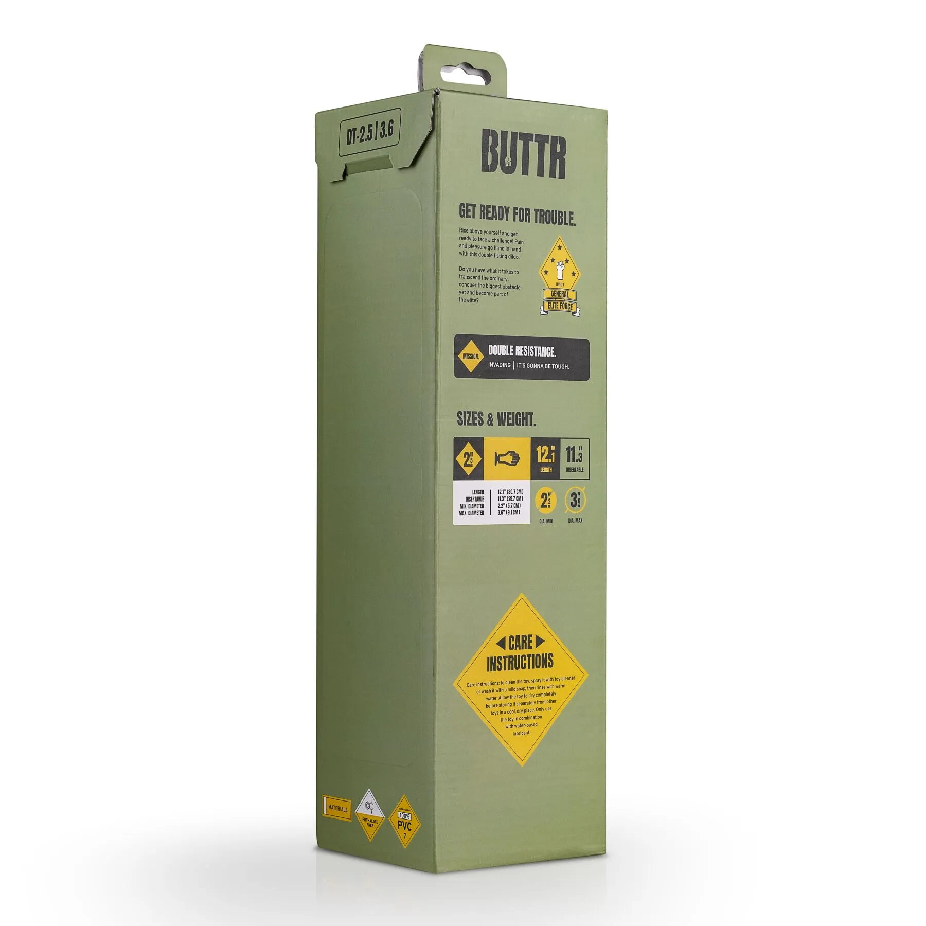 Рука для фистинга Buttr General Elite Force Double Trouble, 30.7 см (черный)