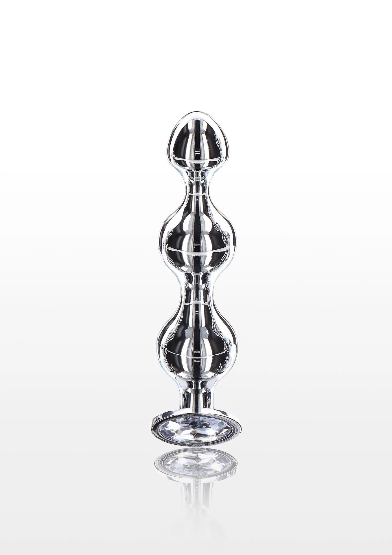 Анальный стимулятор Anal Play Diamond Star Beads M, 11.7 см (серебристый)