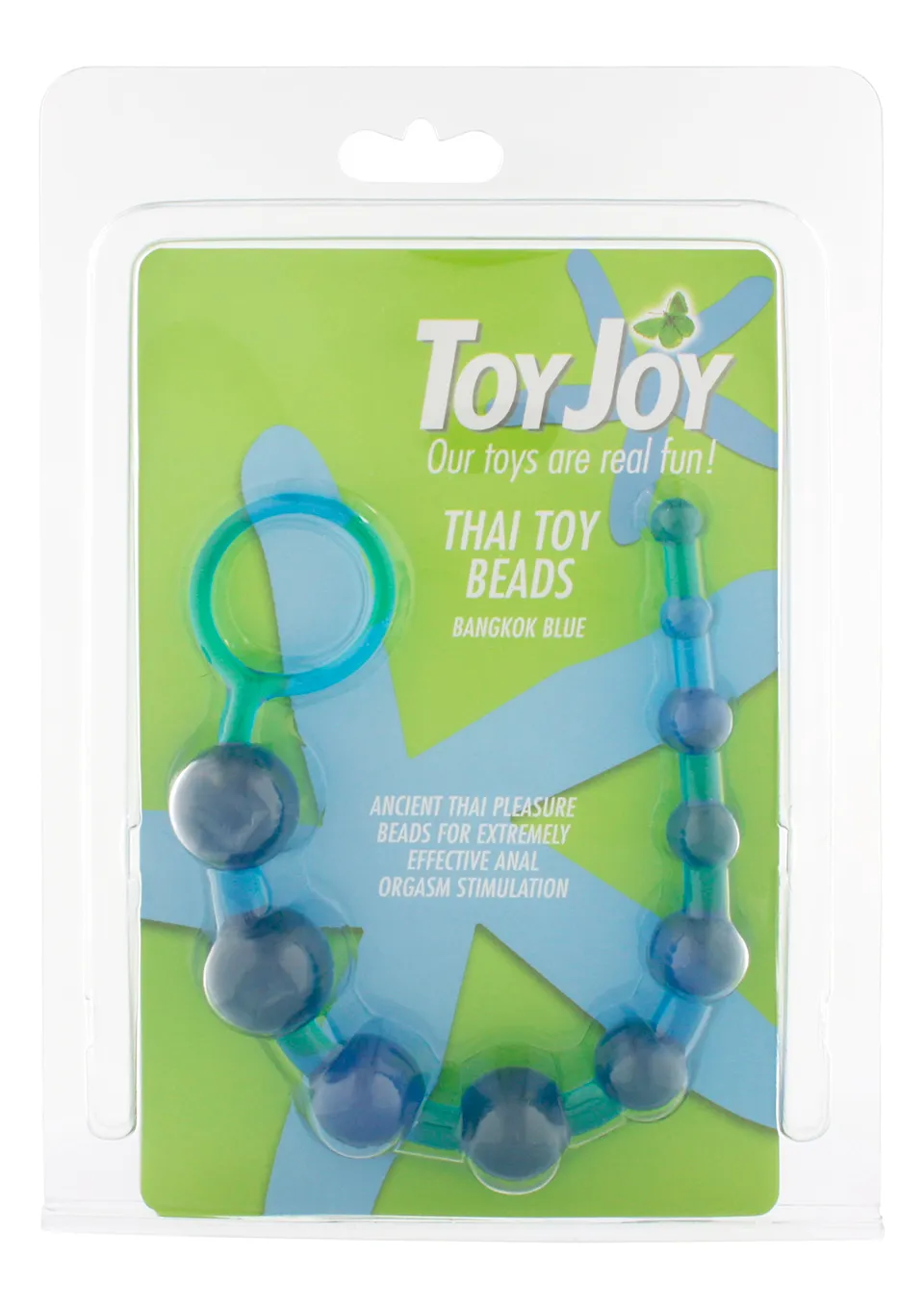 TOYJOY Thai Toy Beads - Łańcuszek analny, Niebieski, 25 cm