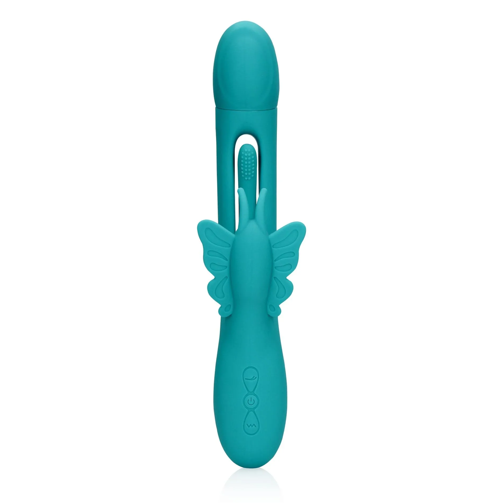 Вибратор Loveline Flapping G-Spot Butterfly, 25.7 см (бирюзовый)