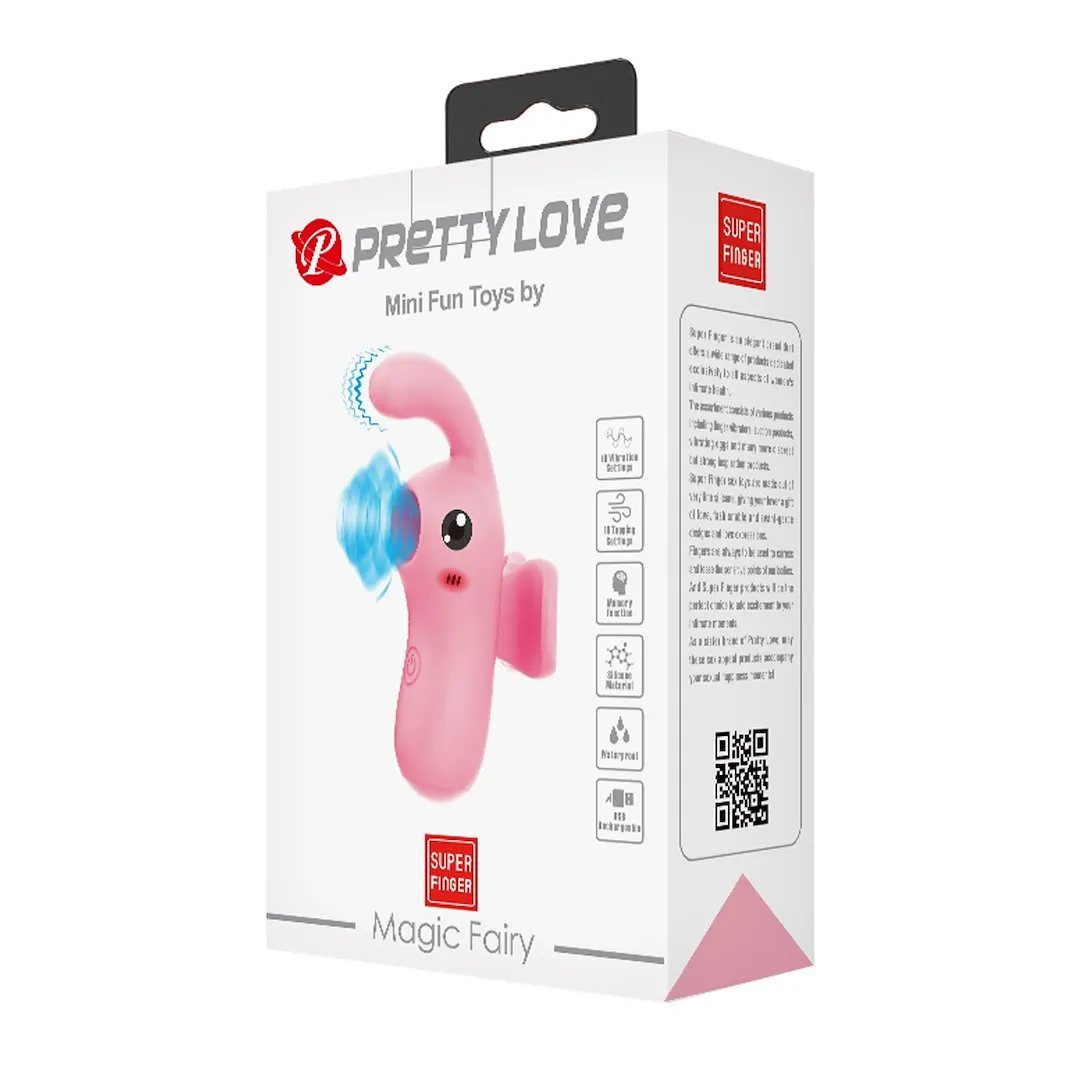Pretty Love Magic Fairy - Bezdotykowy stymulator łechtaczki z wibracjami, Różowy, 9.1 cm