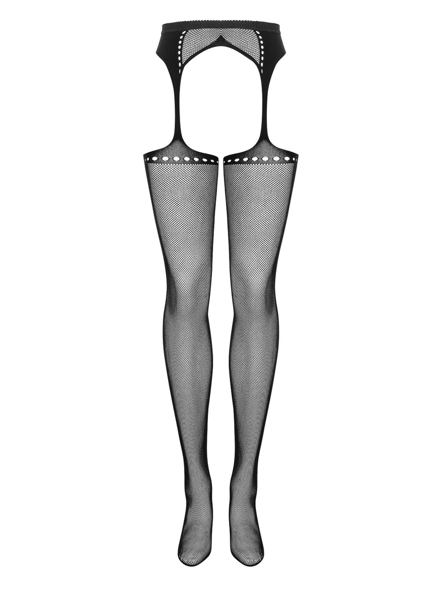 Панчохи з поясом Obsessive S314, S/M/L (чорний)