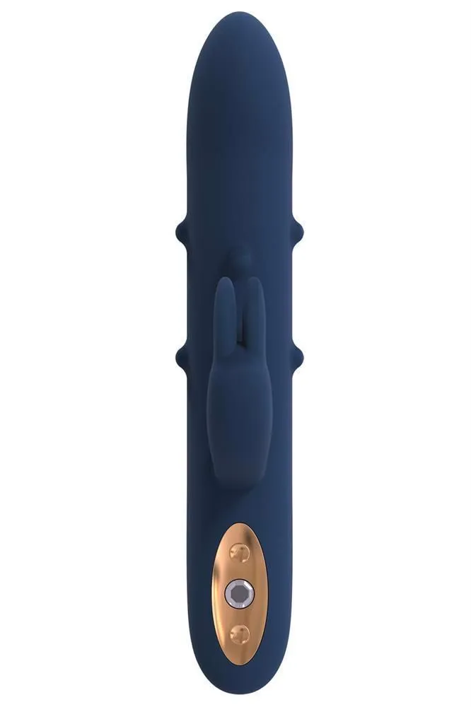 Вібратор-кролик Goddess Collection Alpheus, 23 см (синій)