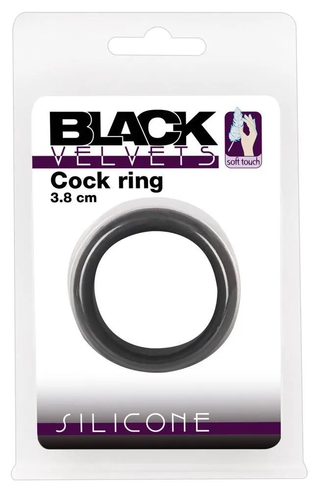 Ерекційне кільце Velvets Cock Ring, 3,8 см (чорний)
